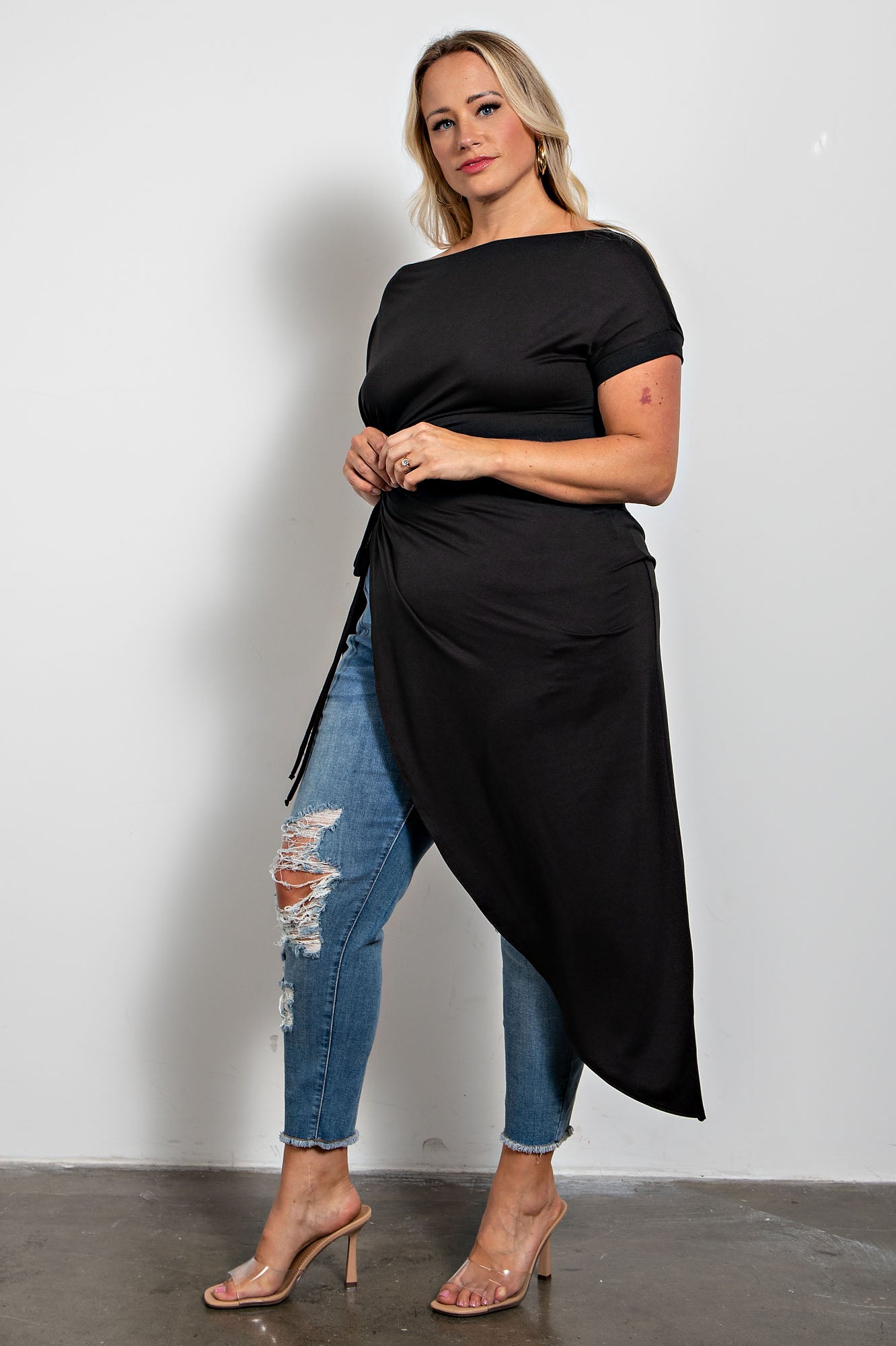 OFF SHOULDER KEY HOLD MAXI TOP