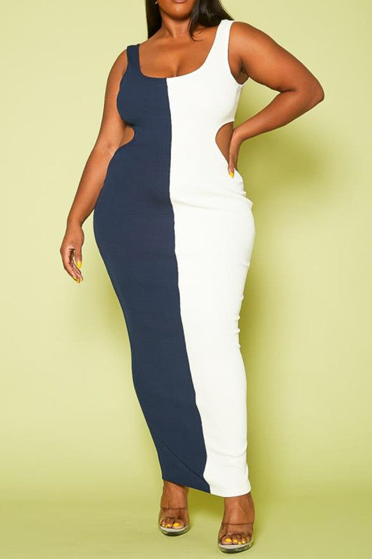 SPLIT DECISION MAXI DRESS - PLUS