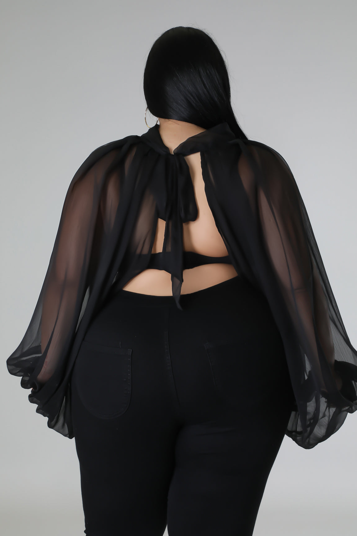 WAVERLY SHEER TOP - PLUS