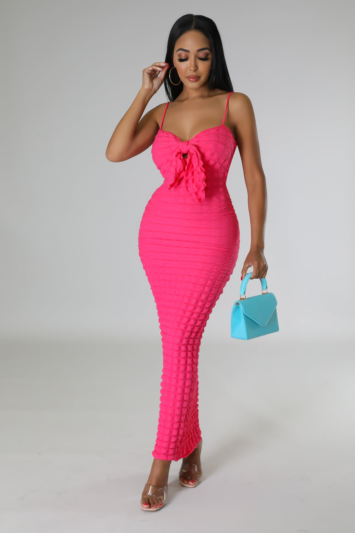 POPPIN' KNOT TIE DRESS