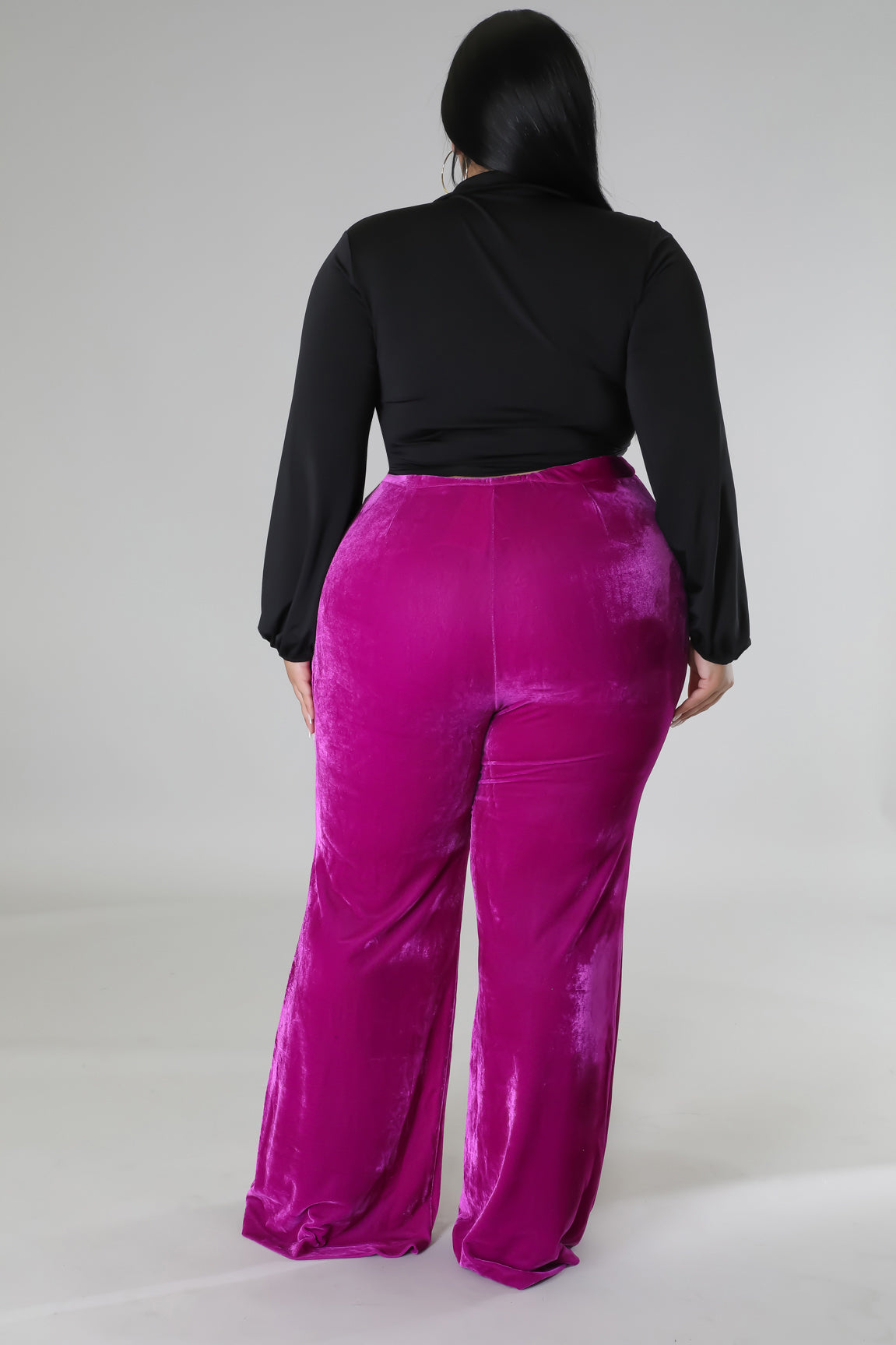 Velvet Holiday Pants - Magenta