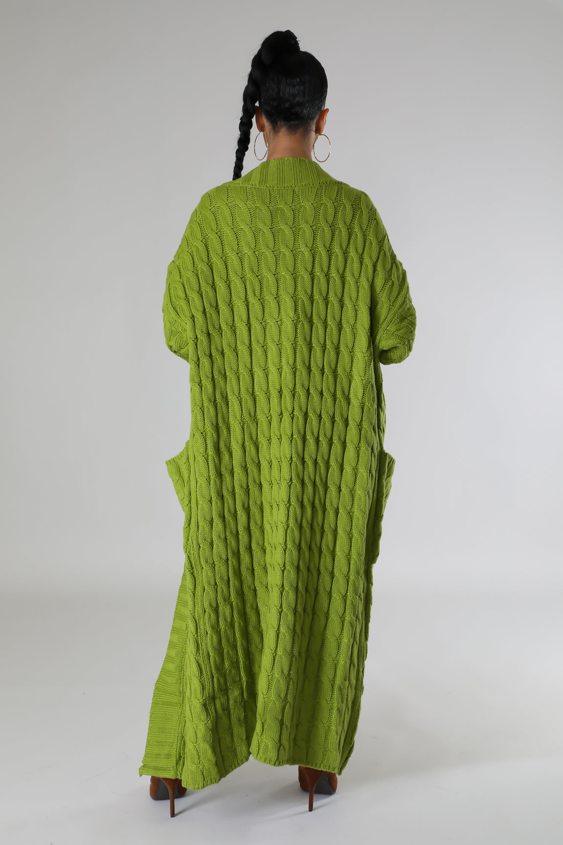 Leah Long Cardigan - Green