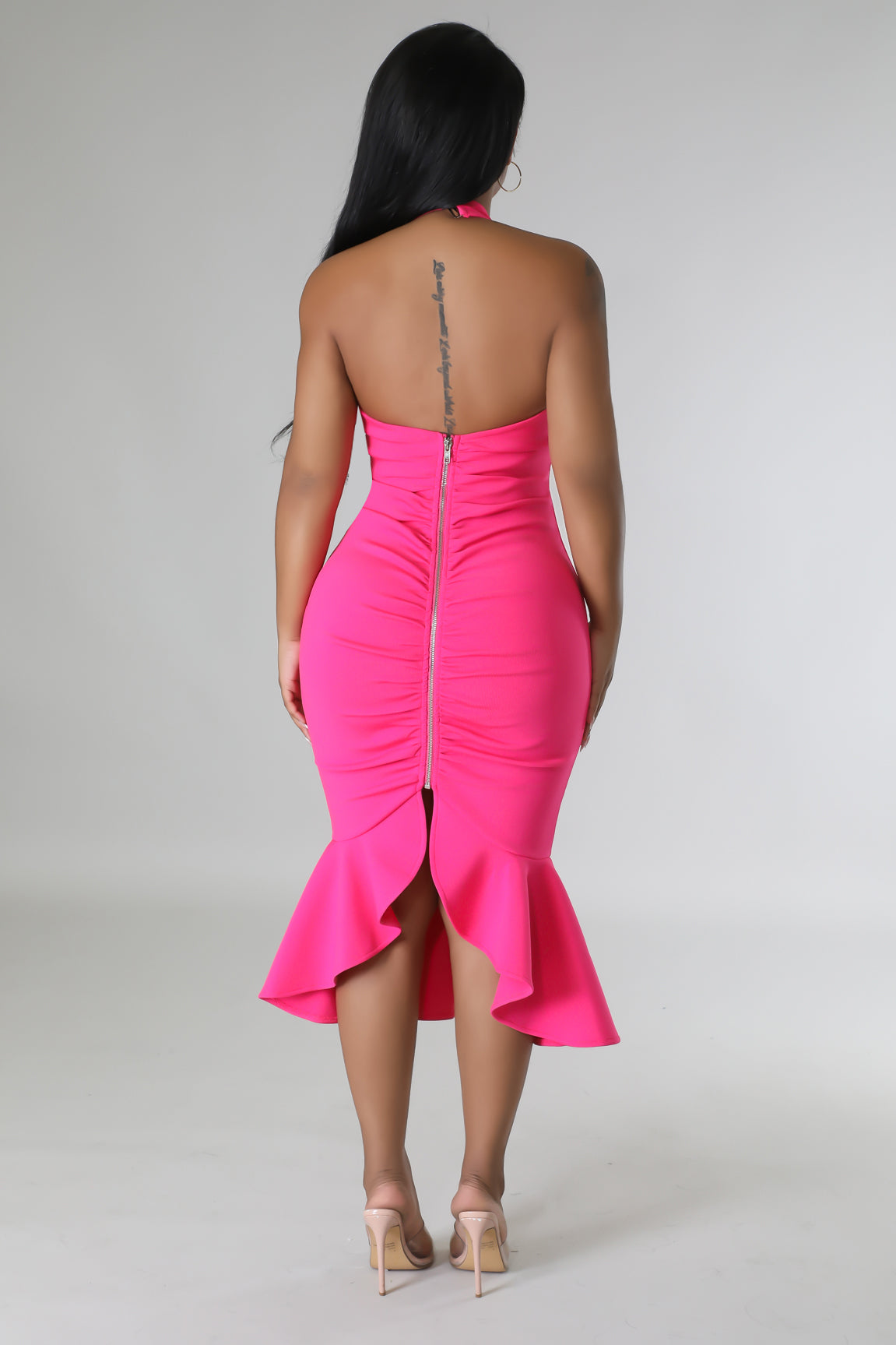 PATTI FLARE DRESS - PINK