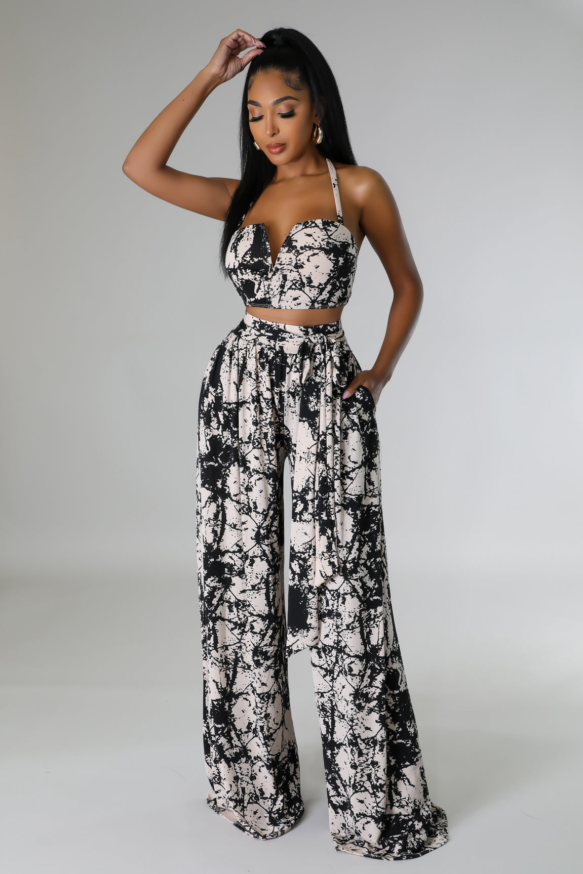 BRUNCH BABE CROP PANT SET