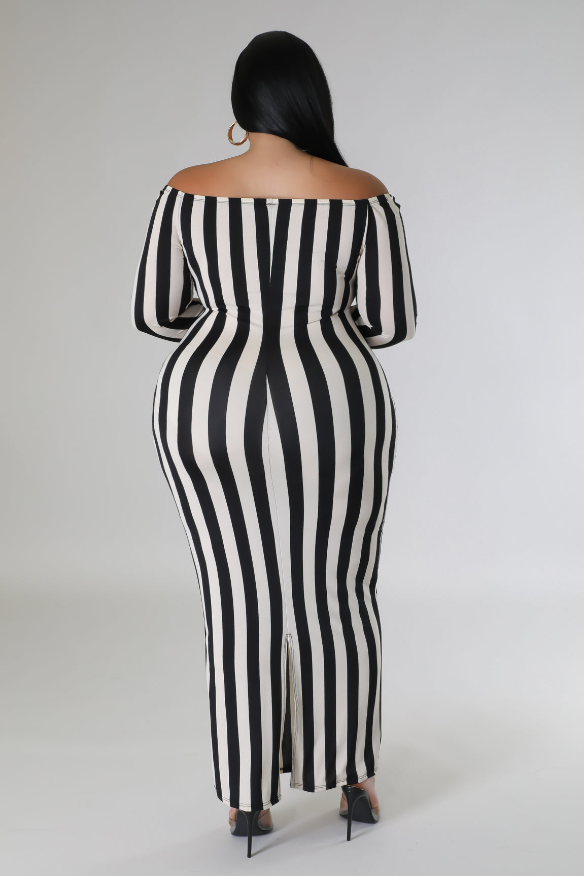 STRIPED MAXI DRESS - PLUS